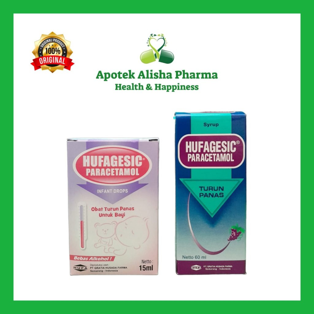 HUFAGESIC SIRUP/DROP - Hufagesik Obat Penurun Panas/Demam Anak/Pereda Nyeri/Pusing