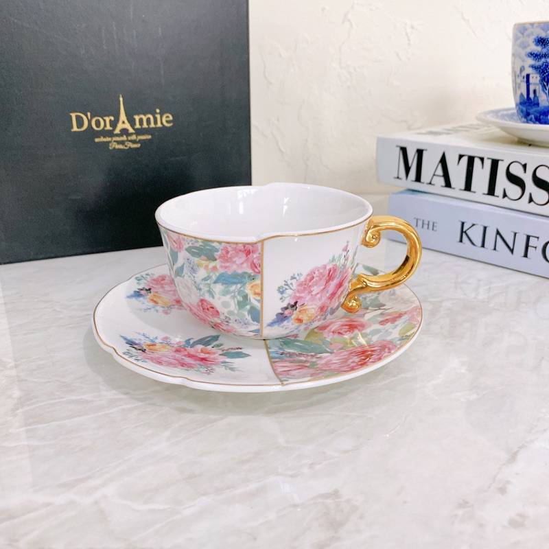 Gelas Mug Keramik set / tea coffee set / gelas kopi teh mewah / coffee cup saucer / gelas kopi keram