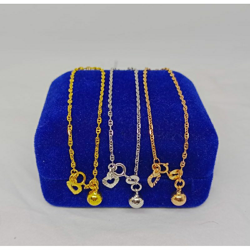 gelang tangan anak rantai carti*r+1bel+1love ukir/perak asli silver 925 lapis emas/perhiasan fashion terbaru