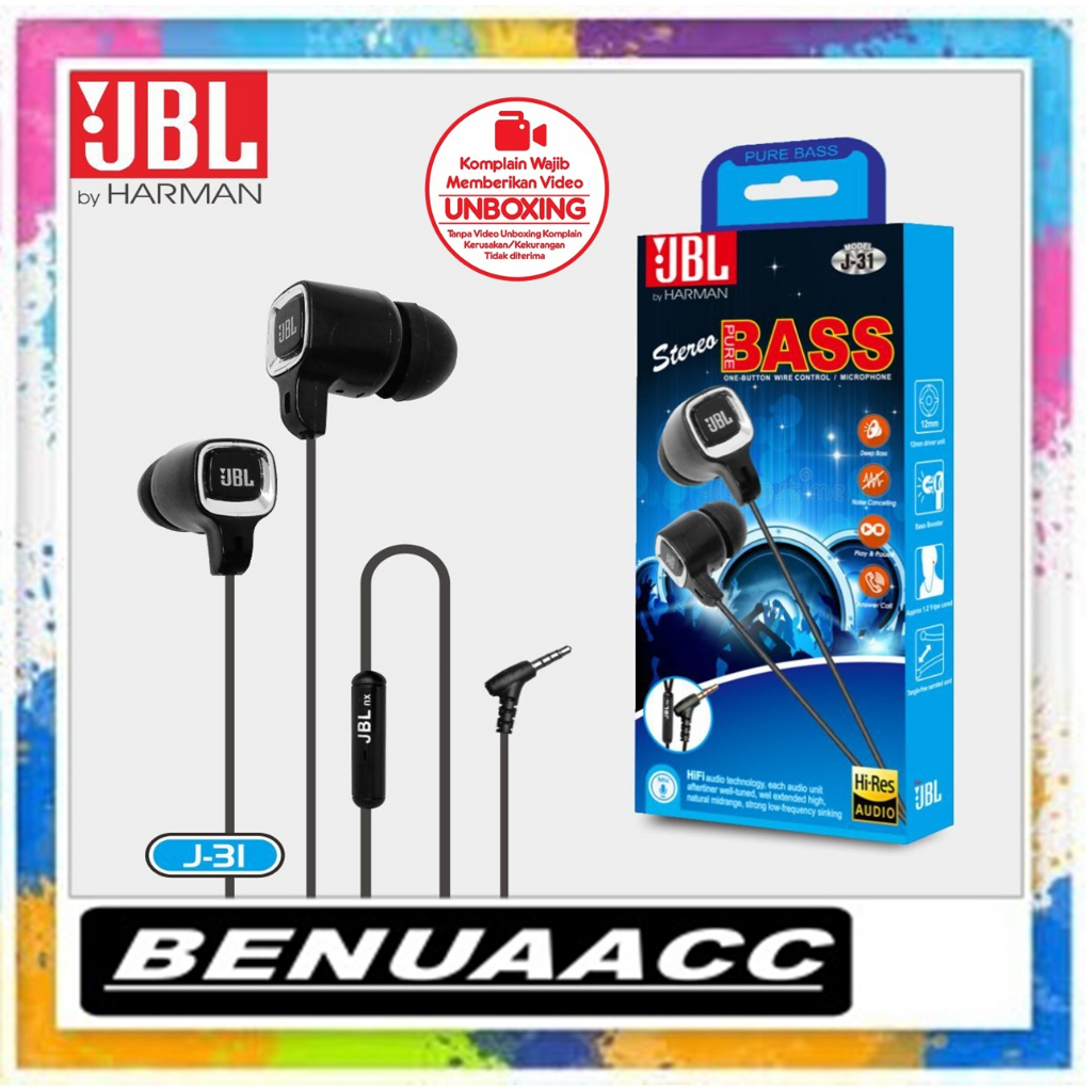 (ba) HF HEADSET JBL J-31 STERO BASS