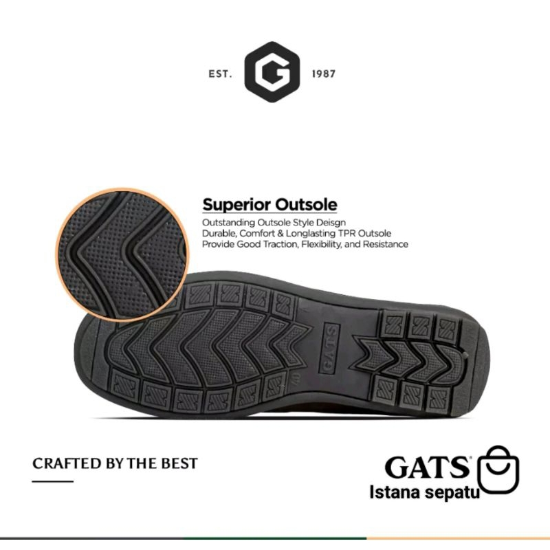 GATS - HK 0005 - Sepatu Pria Slip On Casual