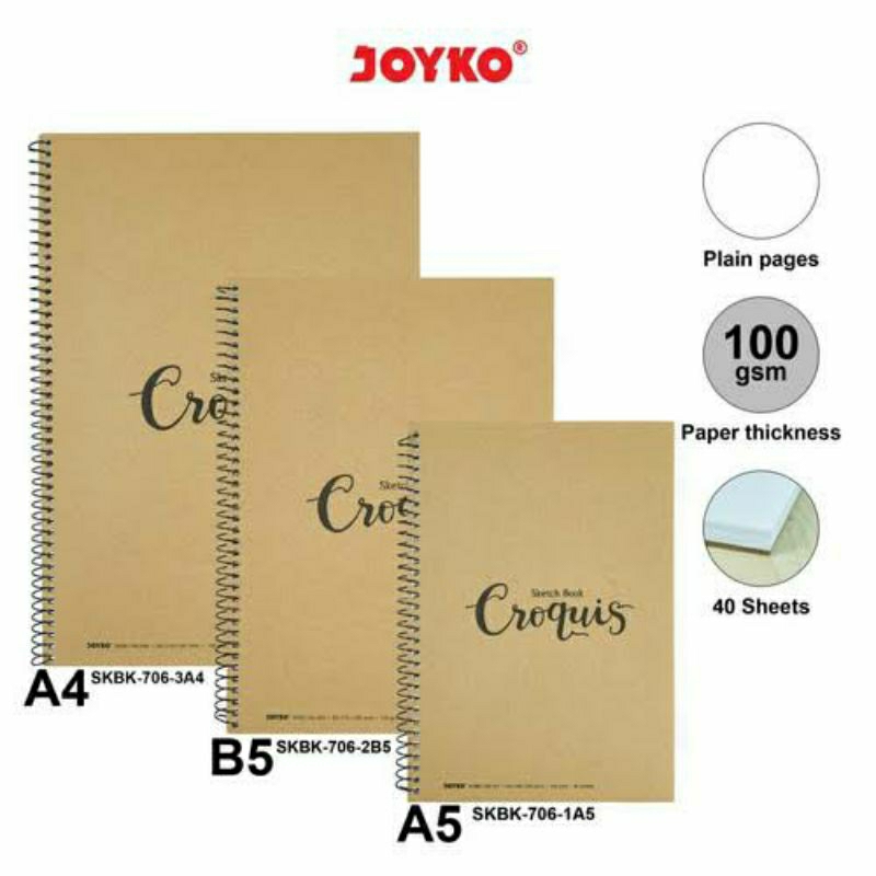 

SKETCH BOOK JOYKO B5 SKBK-706 / BUKU SKETDA / BUKU GAMBAR