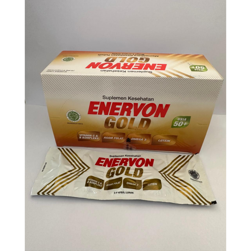 Enervon Gold Strip isi 5 Kapsul / Suplemen Kesehatan Lanjut Usia