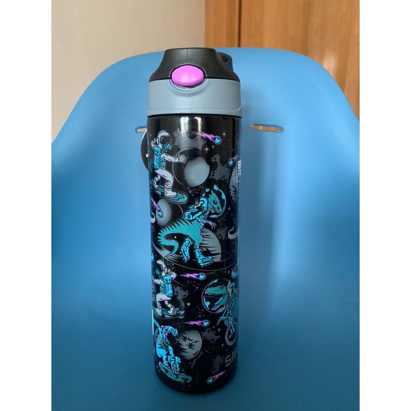 Botol minum Smiggle NEW Dino Black Thermos stainless steel Dino Black 520ml