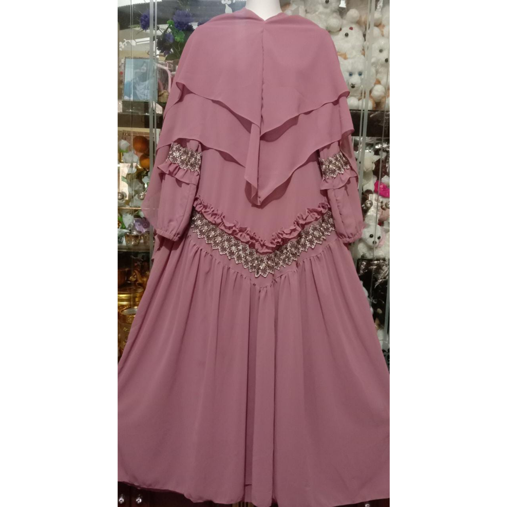 terbaru!!! gamis model SGR (segitiga renda) untuk dewasa