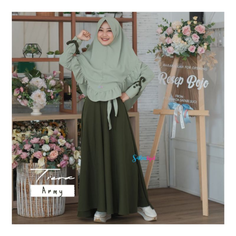 Sister Hijab - Tiera Set Khimar || Gamis Set Wanita Kekinian