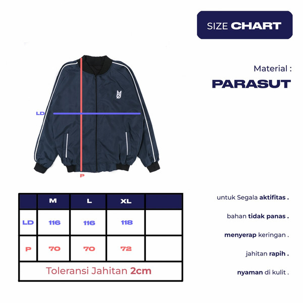 Jaket Bomber Windbreaker - Fashion Pria dan Wanita