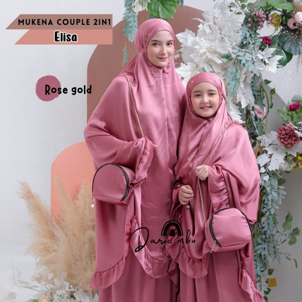 Mukena Couple Ibu Dan Anak Mewah Silk Premium 2in1 Cardenza Elisa Series DARIE.MBU