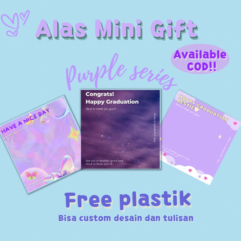 

COD alas kertas mini gift - wisuda-brithday-gift- *CUSTOM * FREE PLASTIK