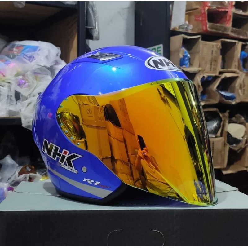 KACA VISOR FLAT NHK R1 Max R1 Elite /VENOM/IRIDIUM SILVER /IRIDIUM GOLD PNP ( TANPA GANTI RACHET ) Visor NHK R1 Doble Visor