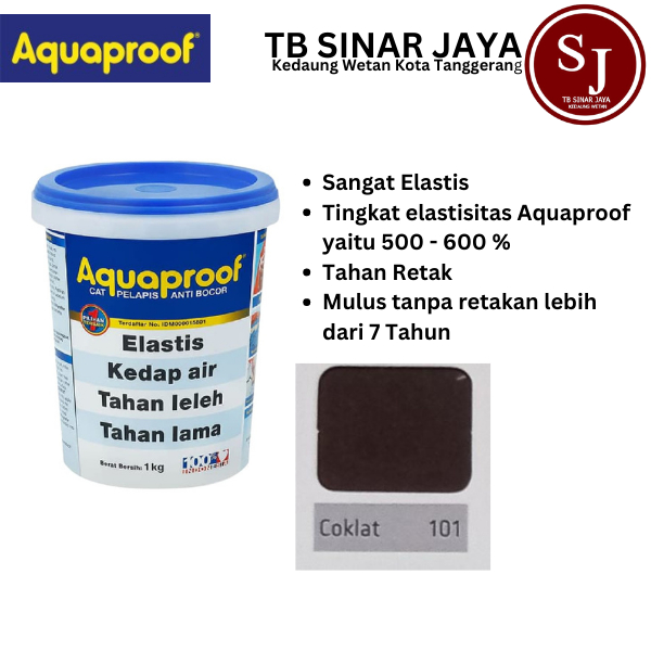 Aquaproof Cat Pelapis Anti Bocor Kemasan 1kg - 101 Coklat