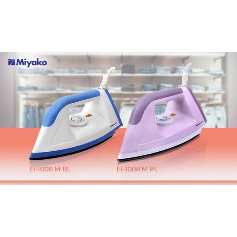 Setrika Miyako EI 1000 / 1008 M Dry Iron Listrik Baju Pakaian EI1000 EI1008