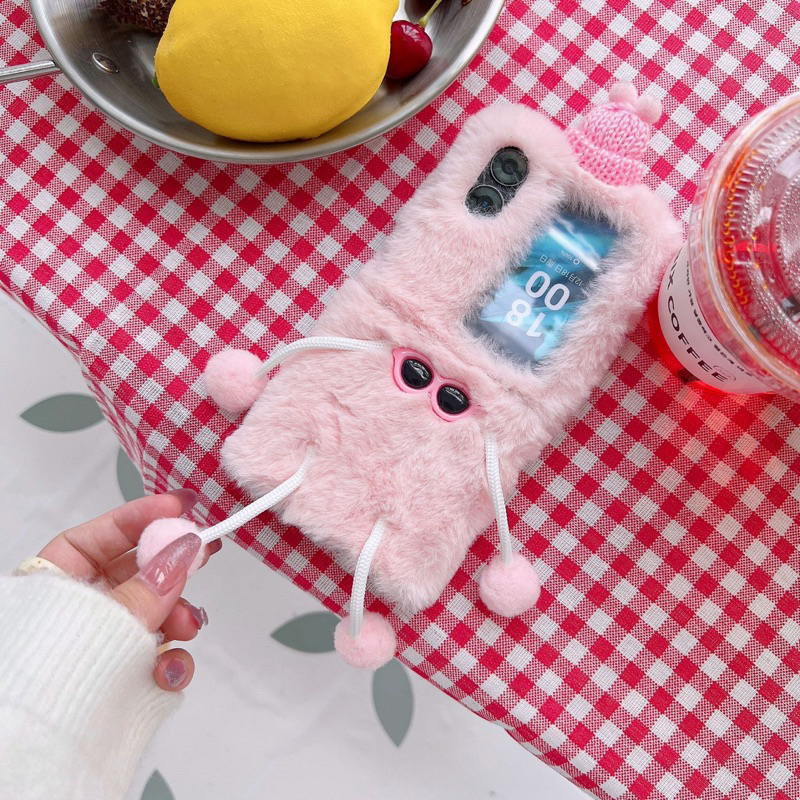 Casing Oppo Find N2 Flip Furry Case TPU [Casing Bulu Bulu Furr Halus]