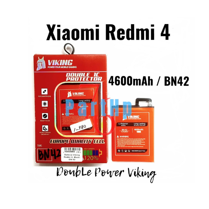 Baterai Viking BN42 Xiaomi Redmi 4 Batu Batre Batere Baterei Batrei