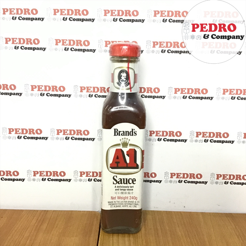 

Brands A1 sauce 240 gram - brown saus steak sauce