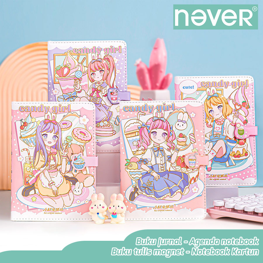 

Never Offiicial- Buku jurnal/ Agenda notebook/Buku tulis magnet/Notebook Kartun/Agenda murah lucu karakter