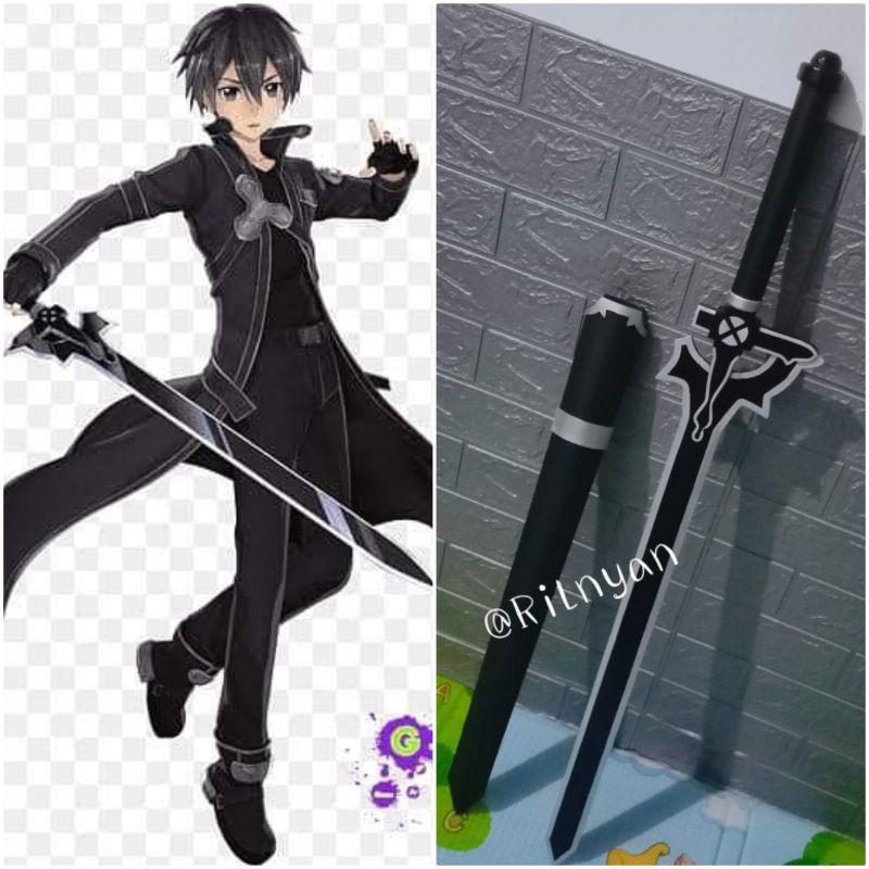 sword kayu kirito dan sarung