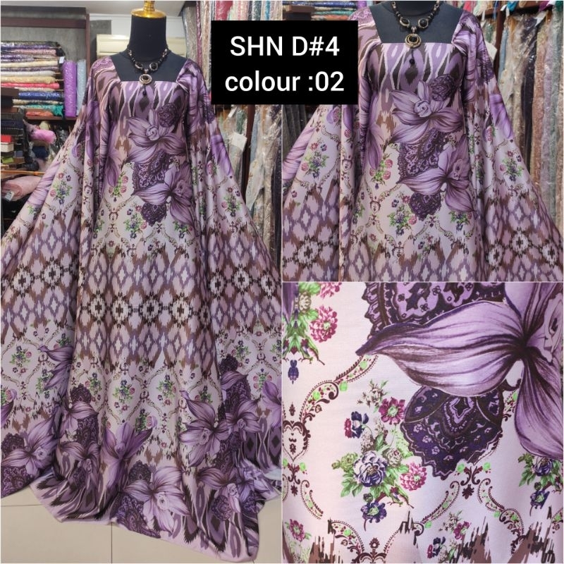 Kain Satin Armany Silky Bunga Abstrak SHN D#4 No:02