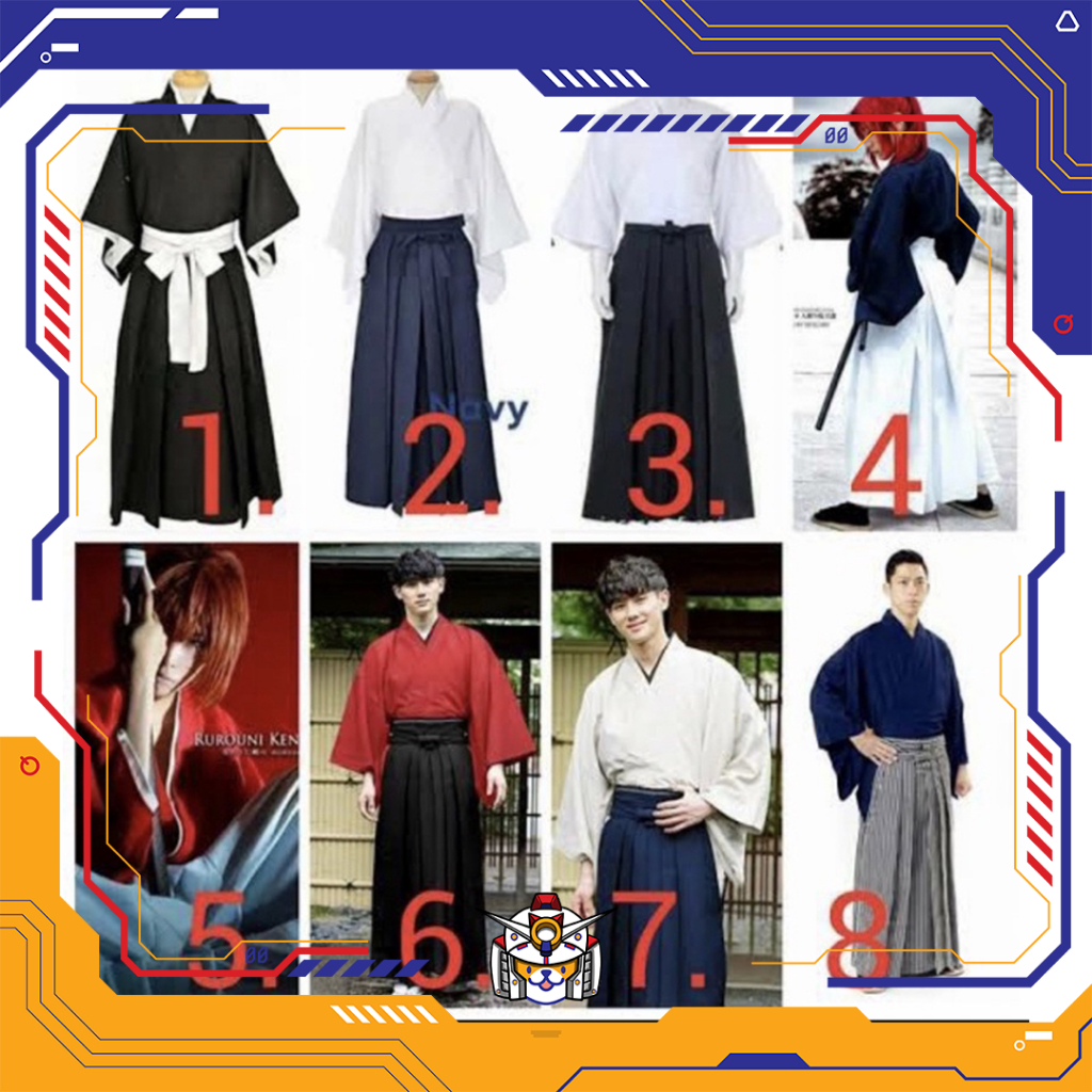 【QTakasi】SAMURAI X KENSHIN YUKATA KIMONO DEWASA BAJU TRADISIONAL JEPANG ANIME COSPLAY SIZE / COLOR REQUEST