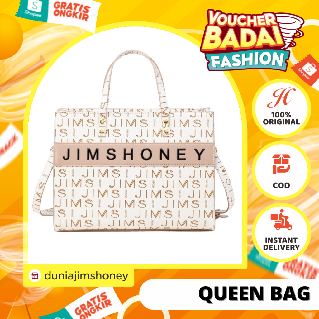 Jims Honey Queen Bag JH X Cut Meyriska Tas Kuliah Kerja Totebag Wanita Kekinian