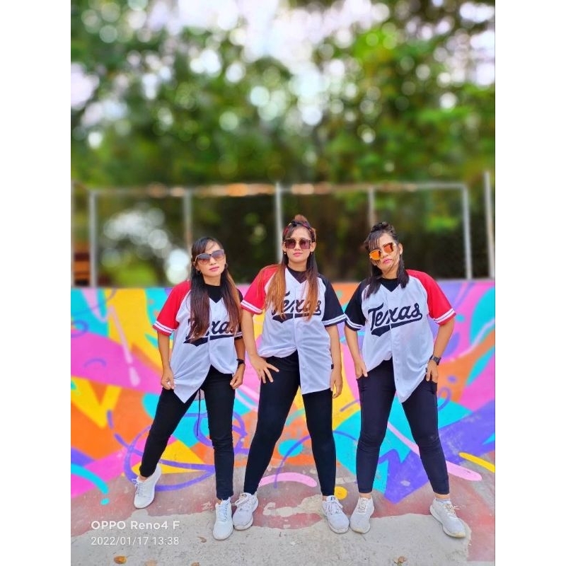 Baju baseball / Jersey Baseball Texas/ kaos baseball premium