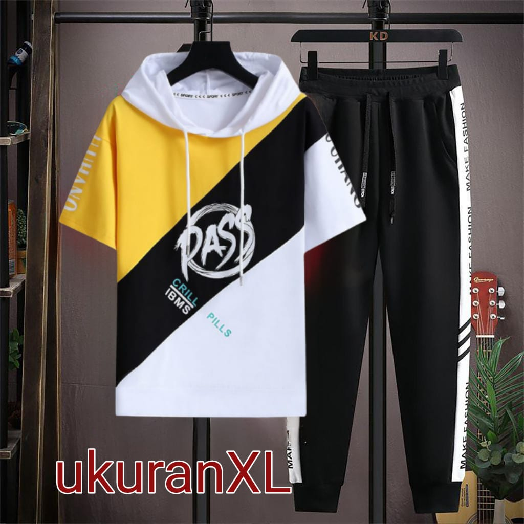 amosjkt28.setelan lengan pendek/setelan set/setelan crill/setelan dewasa/setelan celana jogger