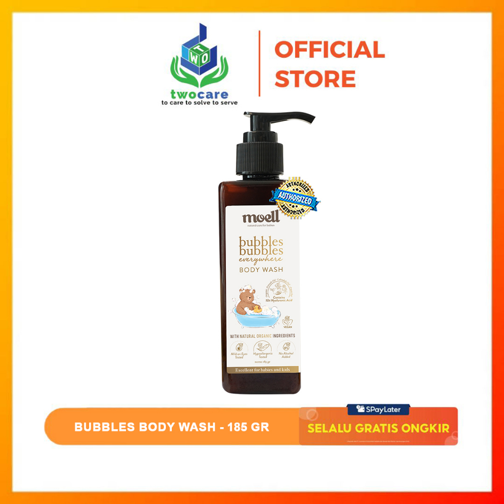 Moell Bubbles Everywhere Body Wash 185gr / Sabun Mandi Bayi