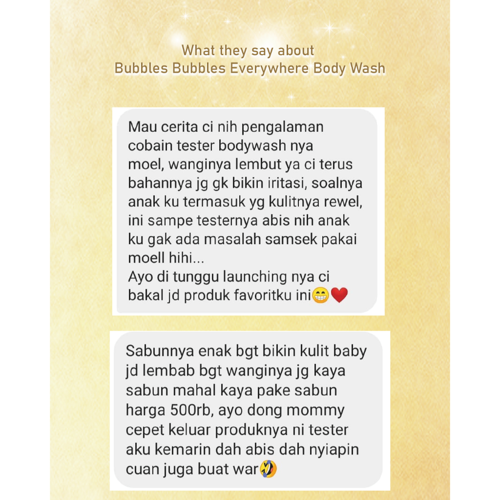 Moell Bubbles Everywhere Body Wash 185gr / Sabun Mandi Bayi