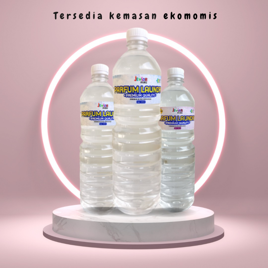 Jevior 1liter botol aqua parfum laundry dan pelicin pakaian