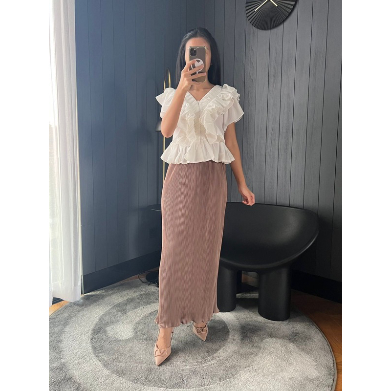 Wavy Pleats Skirt / Rok Plisket wavy / Rok Plisket Lidi / Rok Wavy / Rok Span Wavy / Pleated Skirt (019,023)