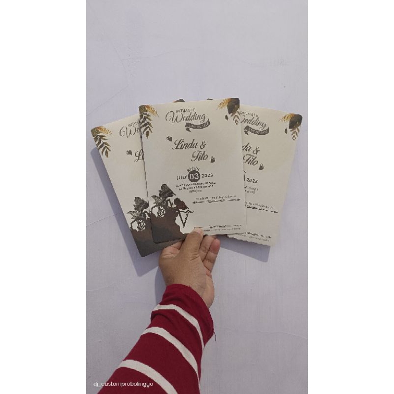 UNDANGAN PERNIKAHAN RUSTIK MINIMAL ORDER 50 PCS