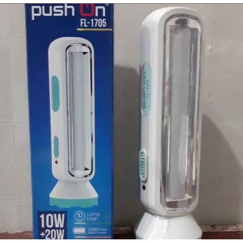 Push On senter 10 Watt FL 1705 + Emergency 20 Watt Super Terang Berkualitas Tahan Lama