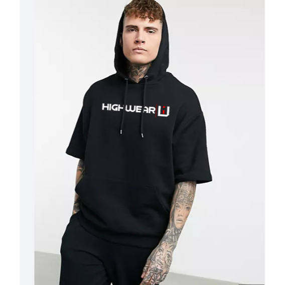 Jaket Hoodie Lengan Pendek Short Sleeve Hoodie Unisex