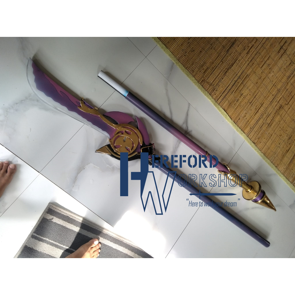 Genshin Impact - Engulfing Lightning Polearm with LED (Raiden Shogun Prop)