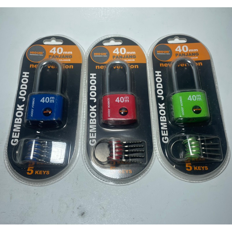 Gembok jodoh 40mm leher panjang Hioshi