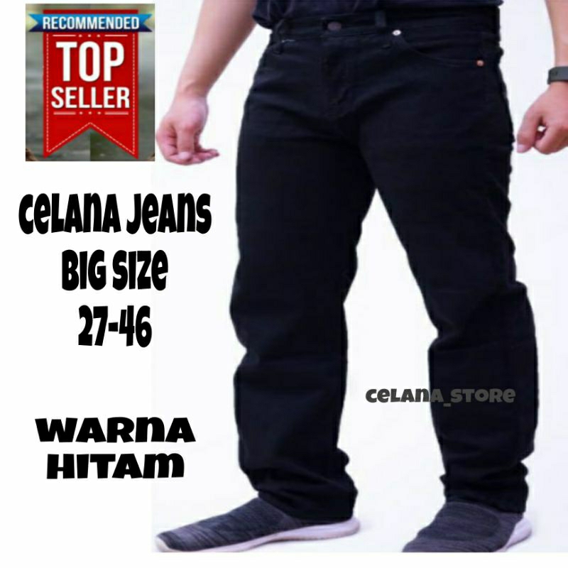 celana jeans standar pria/celana jeans panjang reguler/celana jeans