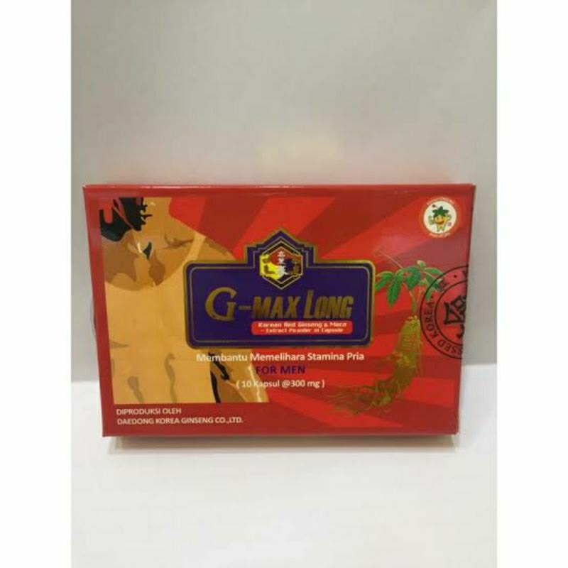 Gmax Long - Obat Gingseng Merah Kesehatan Pria Penunjang Performa G MAX LONG