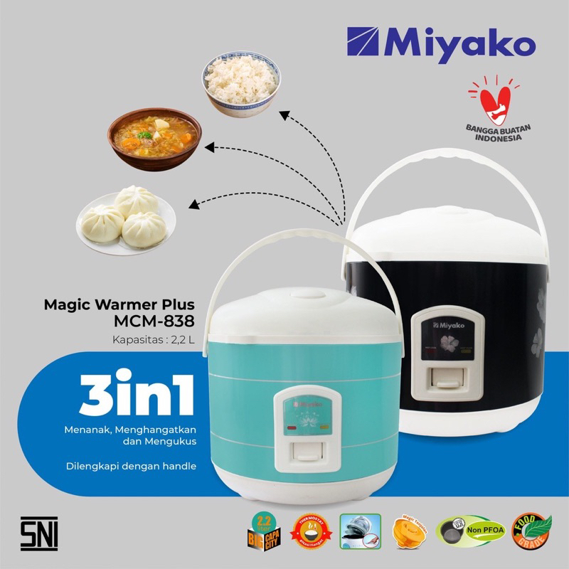 Miyako - Magic Com Miyako 2,2 Liter MCM 838