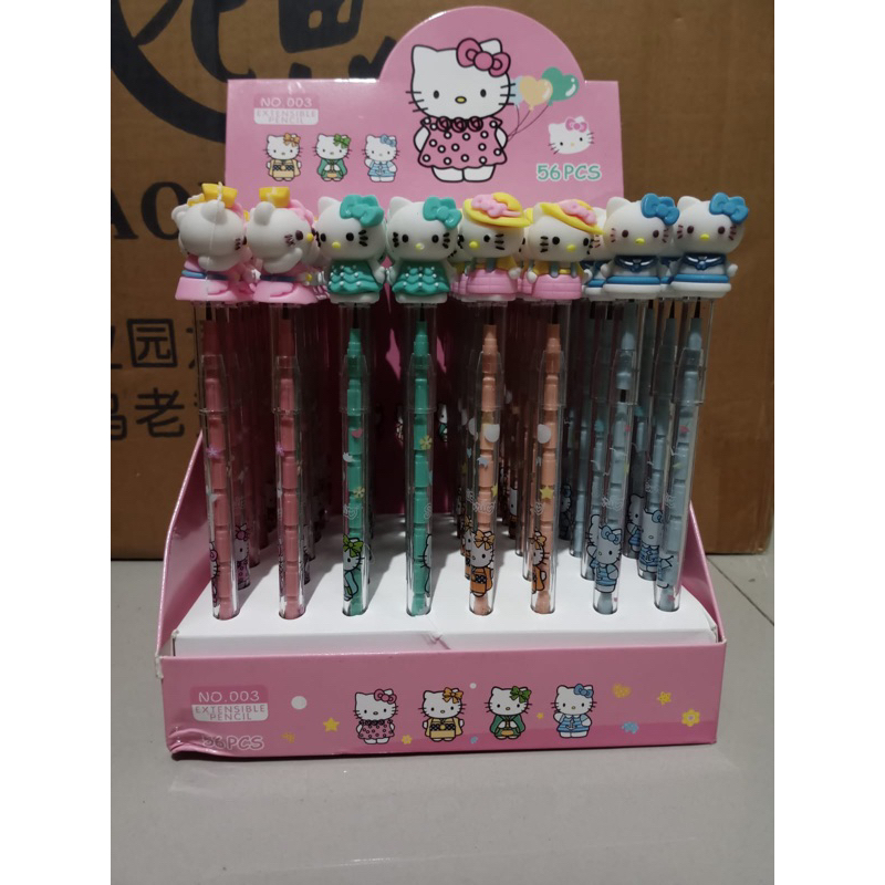 

Pensil susun bentuk hello kitty baru satuan