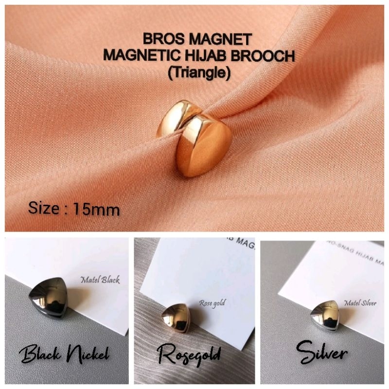 #BM10/BM14# BROS MAGNET/MAGNETIC HIJAB BROOCH - TRIANGLE & SQUARE  MODELS