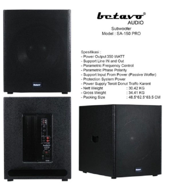 Speaker Subwoofer Aktif 15 Inch Betavo SA 150 Pro SA15 Pro ORIGINAL