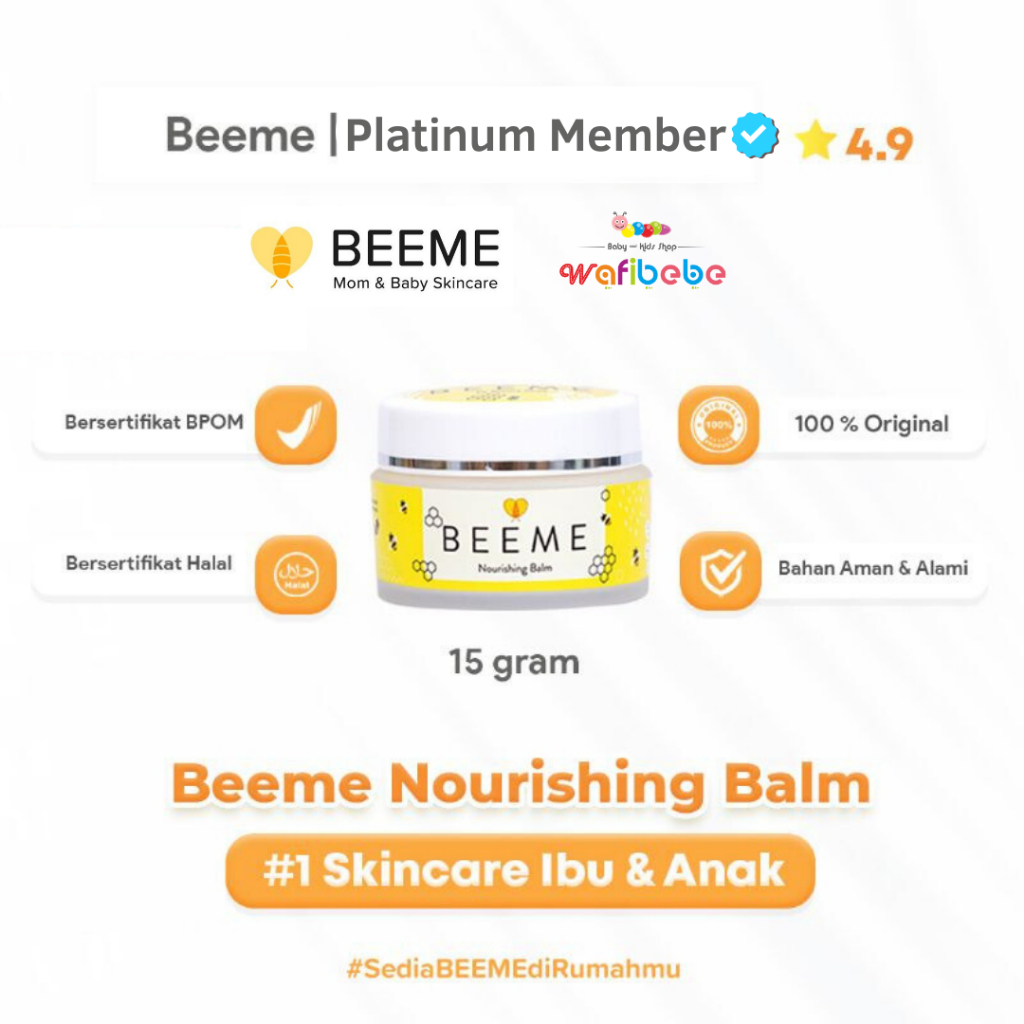 Beeme Nourishing Balm Skin Care Ibu dan Anak Pelembab Serbaguna Aman Untuk Bayi Kulit Wajah Bibir