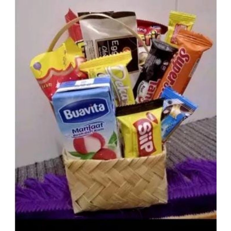 Besek Bambu Mini 10x10cm, Besek souvenir, besek Snack , besek box anyaman Bambu