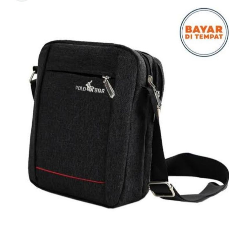 Tas selempang pria terbaru merk Gress/tas usaha/tas selempang ukuran standar motif polos Matt kanvas