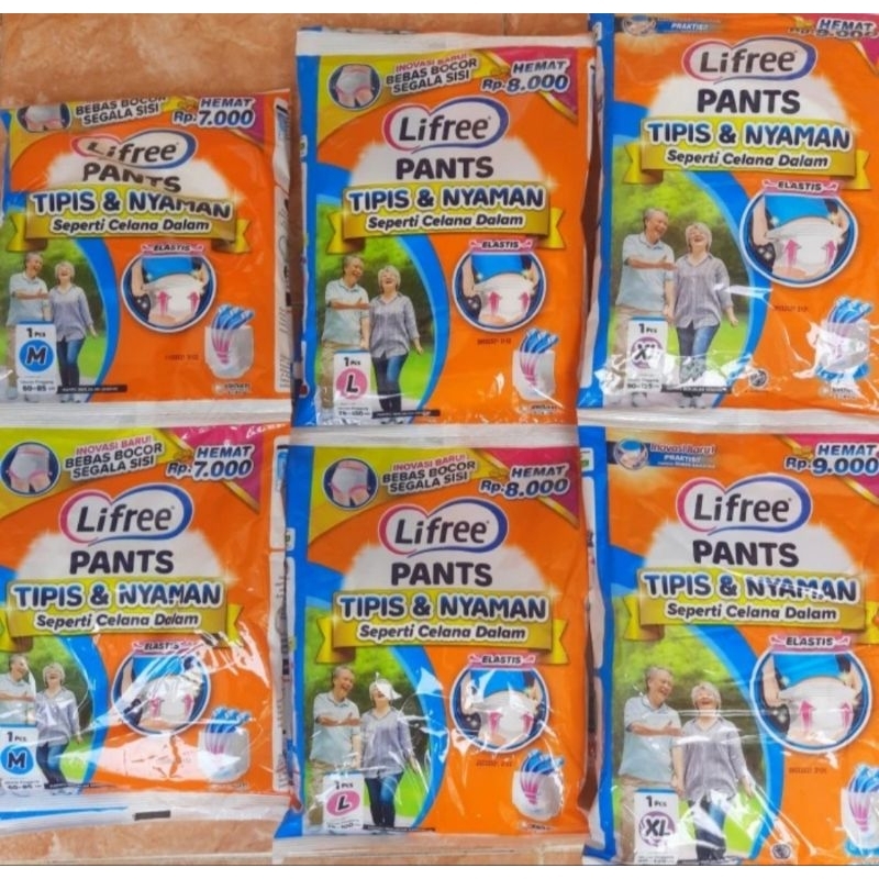 12 pcs LIFREE POPOK CELANA dewasa  paket&quot; HEMAT&quot;all size