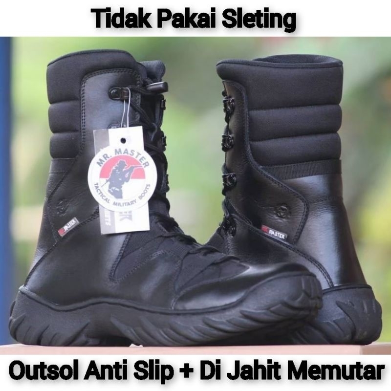 SEPATU PDL MR MASTER BAHAN KULIT SAPI ASLI SEPATU PDL DINAS LAPANGAN UNTUK TNI POLRI SECURITY SATPAM