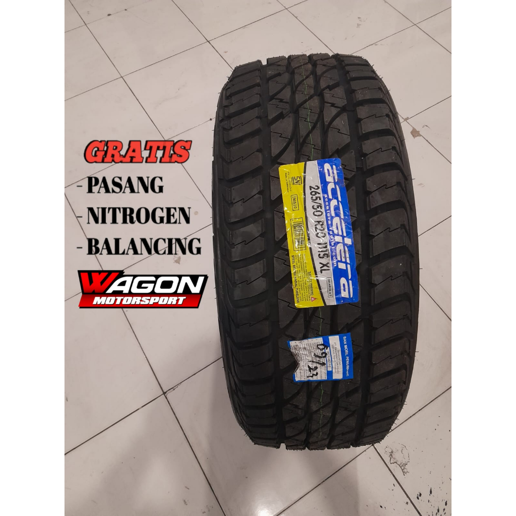 BAN ACCELERA OMIKRON A/T 265 50 R20 - BAN MOBIL FORTUNER RING 20