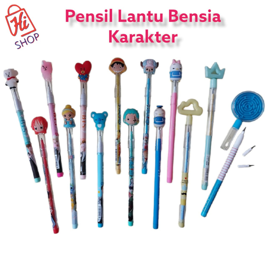 

Back to School Pensil Lantu Bensia Karakter Onepiec3 BTS Baby Duck Fr0z3n Fancy Karakter Murah Premium