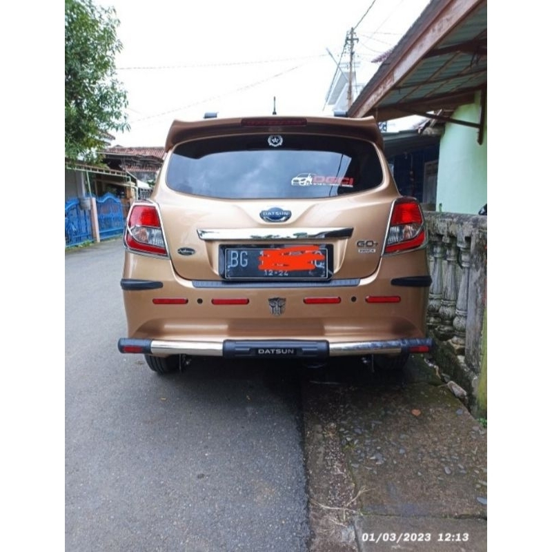 tanduk/pengaman Bumper belakang Datsun/Datsun Go+ stainless bulat