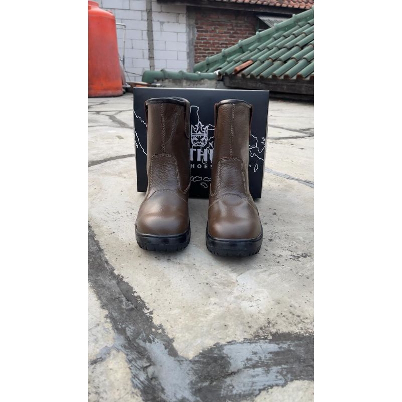 KING ARTHUR SAFETY SHOES 100% KULIT SAPI ASLI